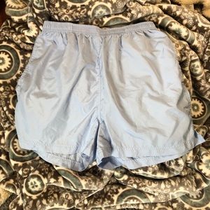 Baby blue polyester shorts Size Large